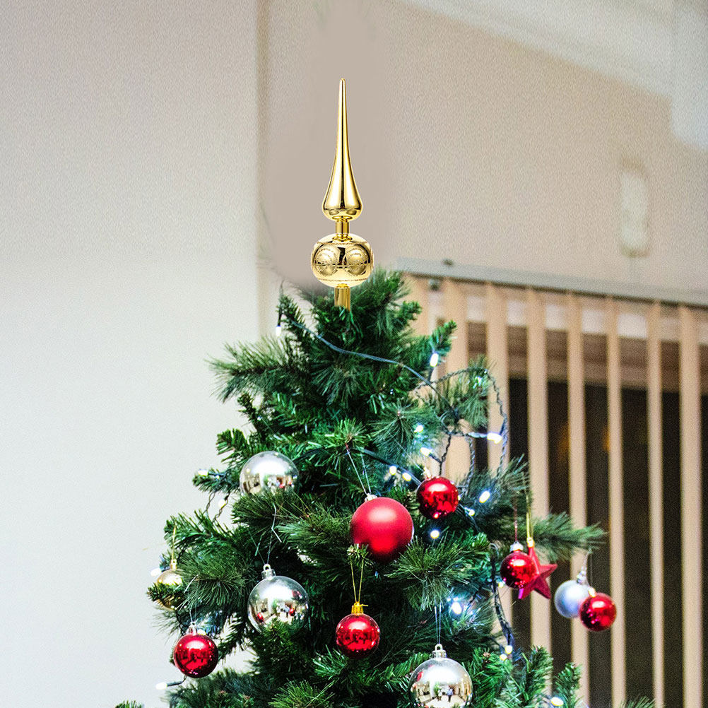 Star Tree Topper - 2 Stück Weihnachtsbaumspitze Stern Glitzer Kugelförmiges