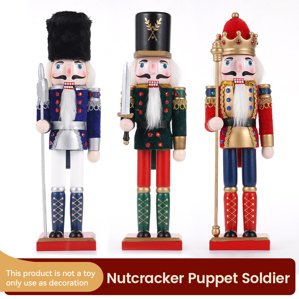 Nutcracker Figurine - 30cm Weihnachten Nussknacker Holz Nussknacker Ornament