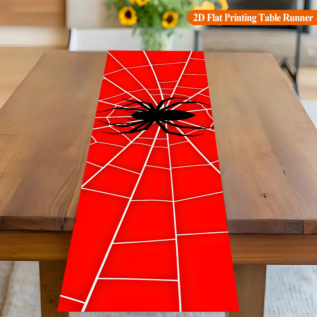 1 Stück Spinnennetz mit Rotem  – Christmas Table Runner Bewertung und Preis