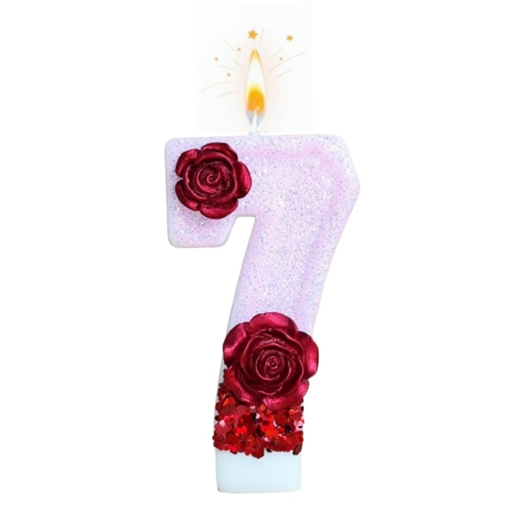 Nummerierte Rosa Glitzer Rote  – Holiday Candle Set Bewertung und Preis