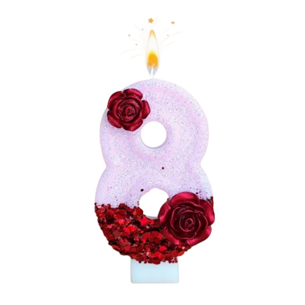 Nummerierte Rosa Glitzer Rote  – Holiday Candle Set Bewertung und Preis